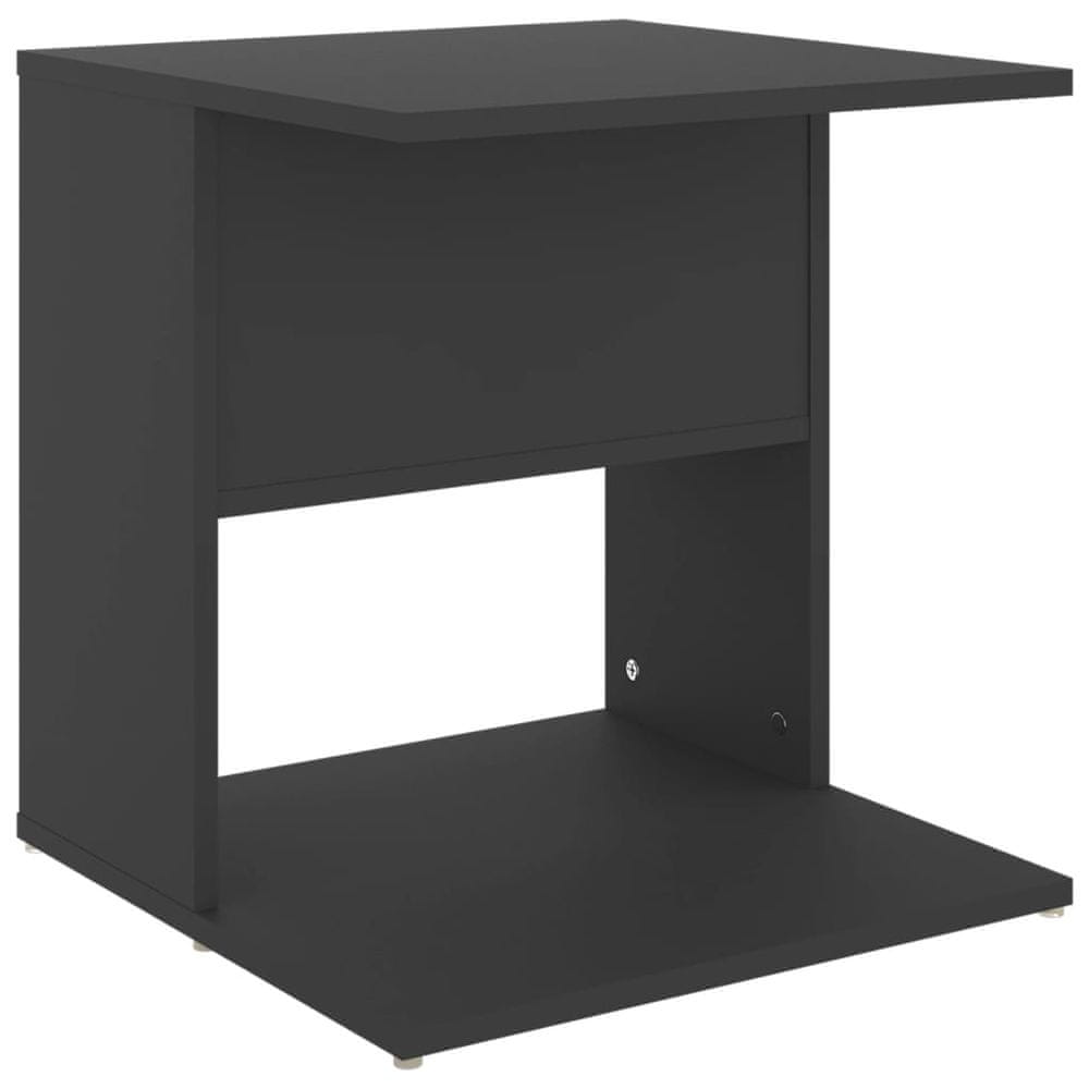Vidaxl Príručný stolík sivý 45x45x48 cm drevotrieska